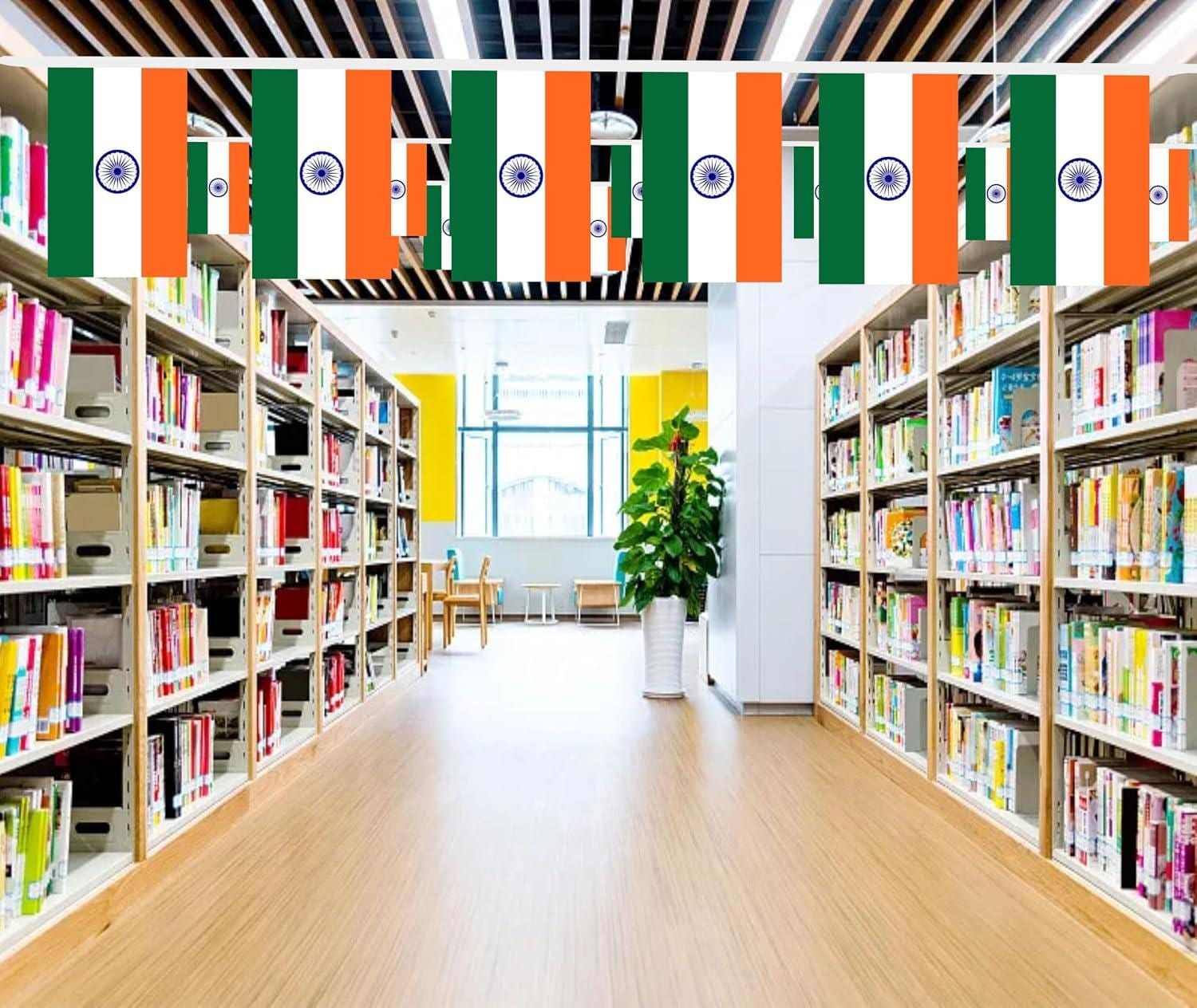 India Mini Flag Bunting | 2 Pack 60ft Pennant String, 40 Flags