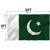 Pakistan Flag 3x5 Feet | Fade Resistant Polyester Outdoor Patriotic Decor