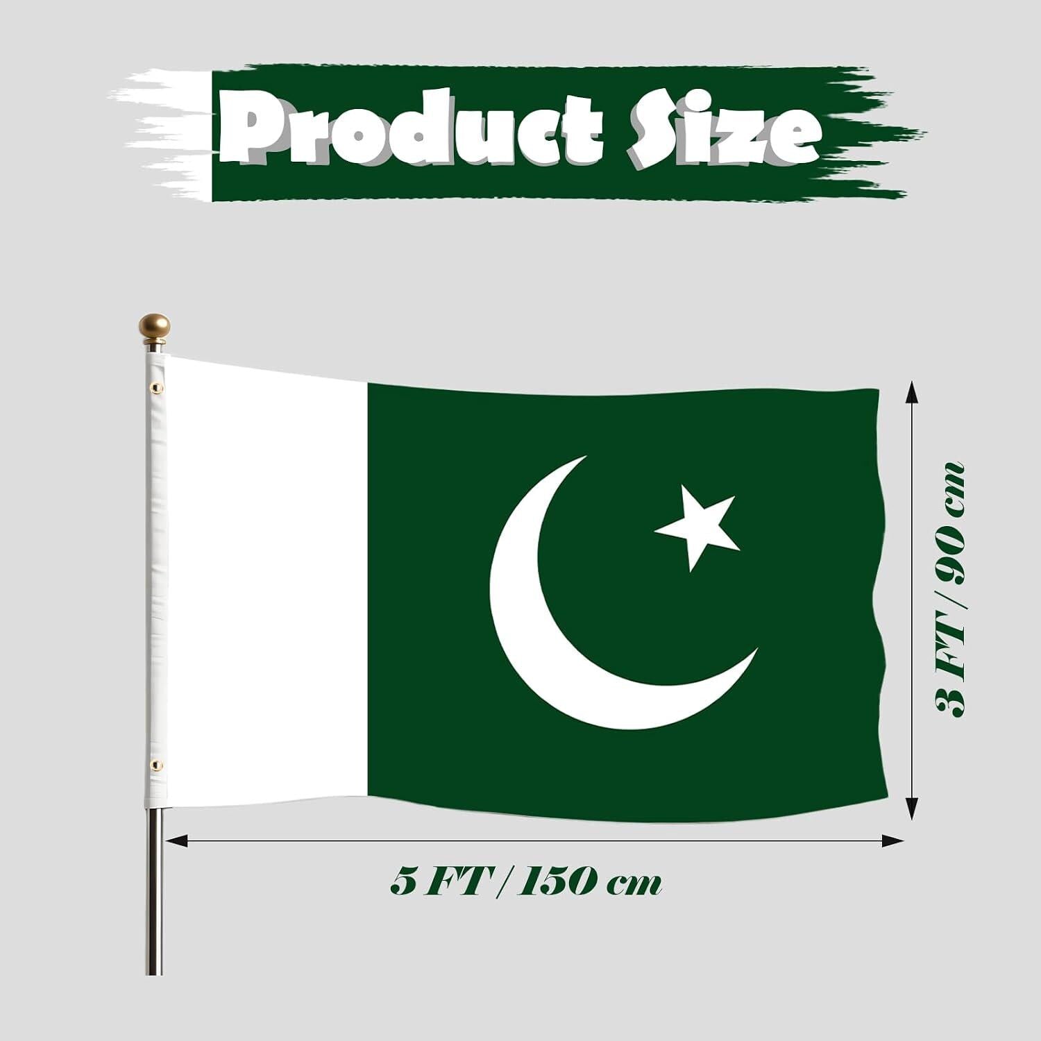 Pakistan Flag 5ft x 3ft | Double Sided Polyester Garden Decor