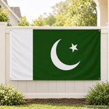 2 Pack Pakistan National Flag 3x5 Ft, Double Sided Outdoor Decor, Brass Eyelets