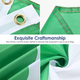 2 Pack Pakistan National Flag 3x5 Ft, Double Sided Outdoor Decor, Brass Eyelets