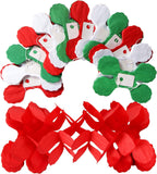 India Independence Day Tricolor Paper Streamers, Red Green White Garland Party Decor