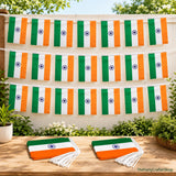 2 Pack Indian Flag Banner, 60 Ft Patriotic Garland, 60 Flags Celebration Decor