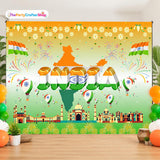 India Independence Day Backdrop, Indian Flag Party Background, 15 August Celebration Decor, Photo Prop