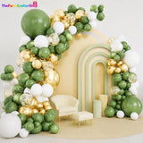 Sage Green Gold Balloon Arch Kit, Birthday Baby Shower Wedding Party Garland