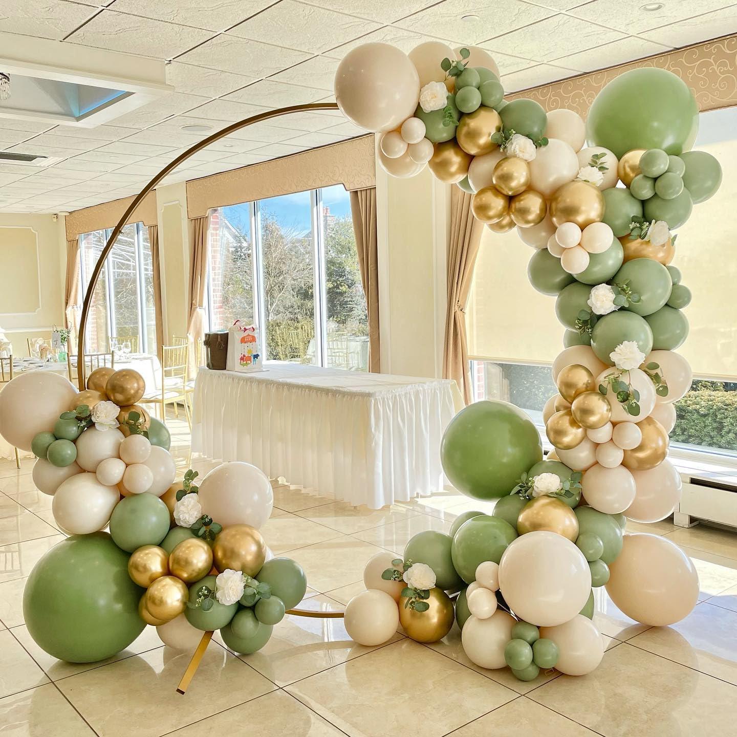 Sage Green Gold Balloon Arch Kit, Birthday Baby Shower Wedding Party Garland