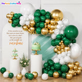 Emerald Green Gold Balloon Arch Garland Kit, Birthday Jungle Party Decor