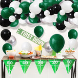Dark Green Black Silver Balloon Garland Kit, Football Safari Camo Party Arch Decor