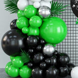 Green Black White Balloon Garland Kit, Football Birthday Arch, Boys Sports Party Decoration