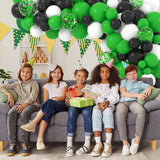 Green Black White Balloon Arch Kit, Video Game Jungle Party Garland