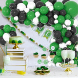Forest Green Black Silver Balloon Arch Garland Kit, Party Decor