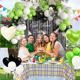 Black White Lime Green Balloon Arch Garland Kit, Birthday Party Decor