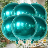 6Pcs Emerald Green 22 Inch Foil Balloons, Dark Mylar Party Decorations