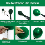 Dark Green Balloon Arch Kit, Double Stuffed Emerald Garland, Jungle Birthday Party Decor