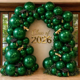 Dark Green Balloon Arch Kit, Double Stuffed Emerald Garland, Jungle Birthday Party Decor