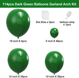 Dark Green Balloon Arch Garland Kit, Jungle Forest Birthday Party Decoration