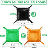 Black Orange Green Foil Balloon Wall Backdrop, Halloween Birthday Party Decor