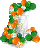 Green Orange Confetti Balloon Set, 12 Inch Latex Party Decor