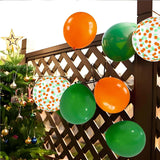 Green Orange Confetti Balloon Set, 12 Inch Latex Party Decor