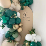 Emerald Green Gold Balloon Arch Kit, Safari Birthday Party Garland Decoration