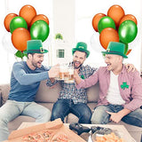 100Pcs Orange White Green Latex Balloons, Patriotic Party Balloons, Graduation Wedding Birthday Decoration Supplies