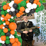 Green Orange Black Balloon Arch Kit, Sports Theme Garland, Game Birthday Party Decor
