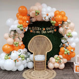 Orange Sage Green Balloon Arch Kit, Little Cutie Baby Shower Garland