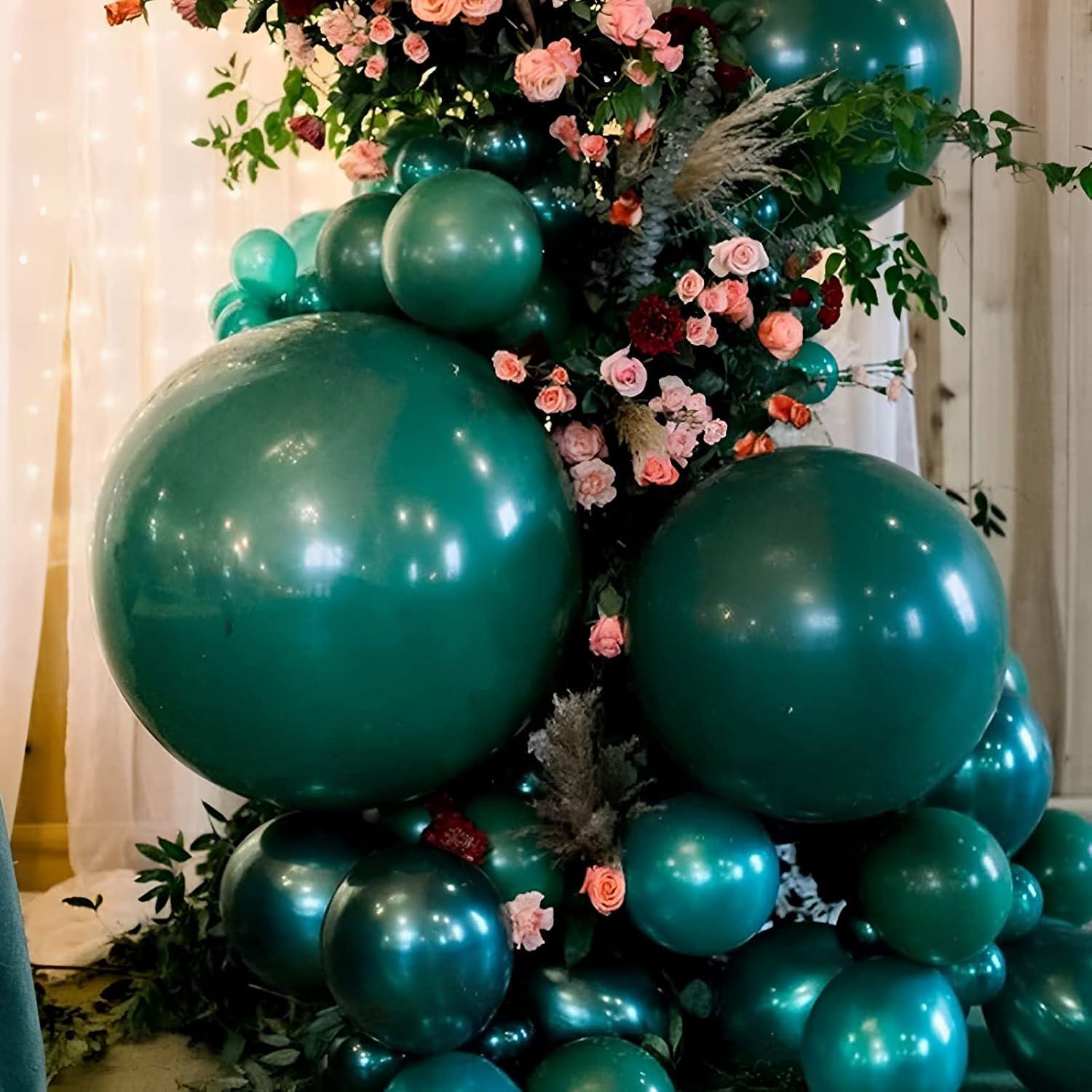 Dark Green Latex Balloons, Dinosaur Jungle Safari Birthday Party Decor