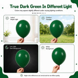 Dark Emerald Latex Balloons, Matte Sage, Hunter Forest, Avocado Green Party Decor