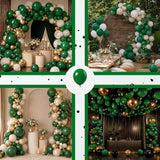 Dark Emerald Latex Balloons, Matte Sage, Hunter Forest, Avocado Green Party Decor