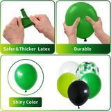 Green Black White Confetti Balloons, Video Game Football Party Decor