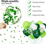Green Balloon Set, Lime Emerald Confetti, St Patrick Jungle Birthday Party Decor