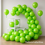 100Pcs 5 Inch Neon Green Latex Balloons, Mini Garland Fillers, Jungle Party Decor