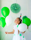 Green White Balloon Set, Dark Latex Balloons, Jungle Safari Party Decor