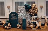 Green Gold Balloon Set, Metallic Confetti Latex Party Decor