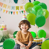 Green Confetti Latex Balloons, 12 Inch Party Decor Set