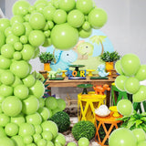 Lime Green Balloon Arch Garland Kit, Dinosaur Jungle Golf Party Decor