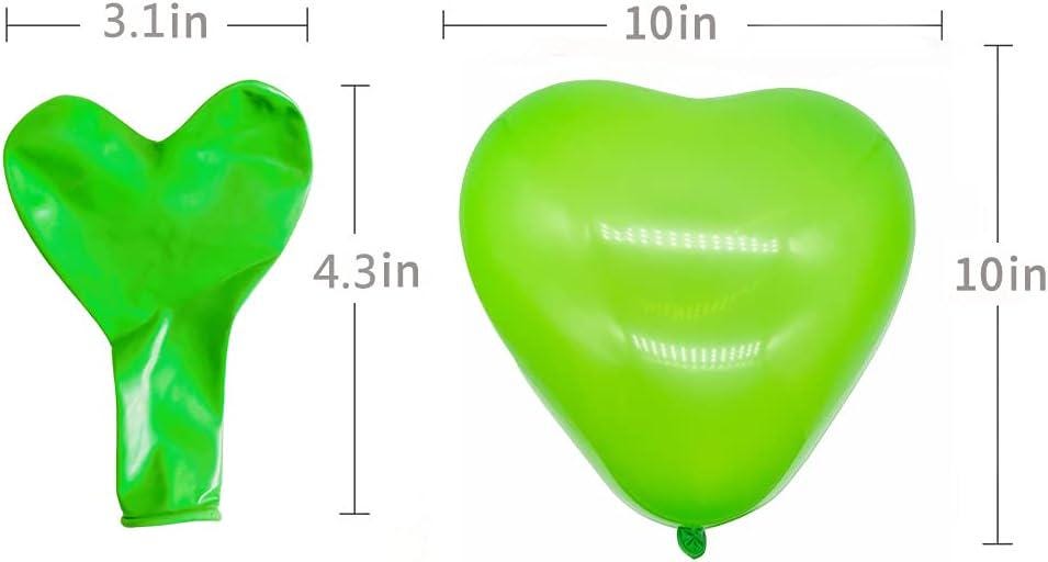Rainbow Heart Balloons | 10 Inch Colorful Latex Party Decor