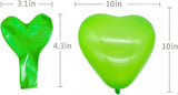 Rainbow Heart Balloons | 10 Inch Colorful Latex Party Decor