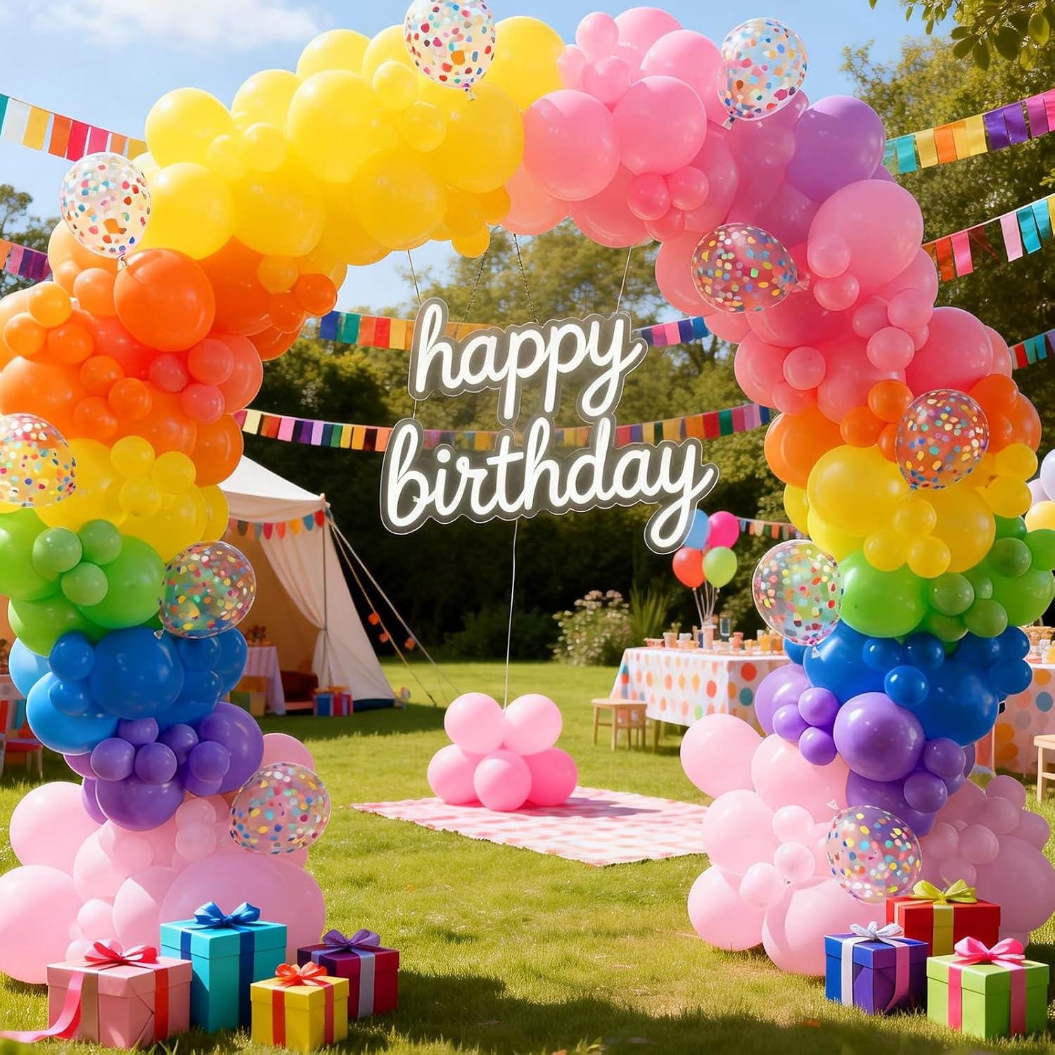 Summer Confetti Balloons | 12 Inch Colorful Latex Party Decor
