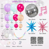 Pink Purple Balloon Garland Kit | Disco Music Birthday Party Decor, Teen Backdrop
