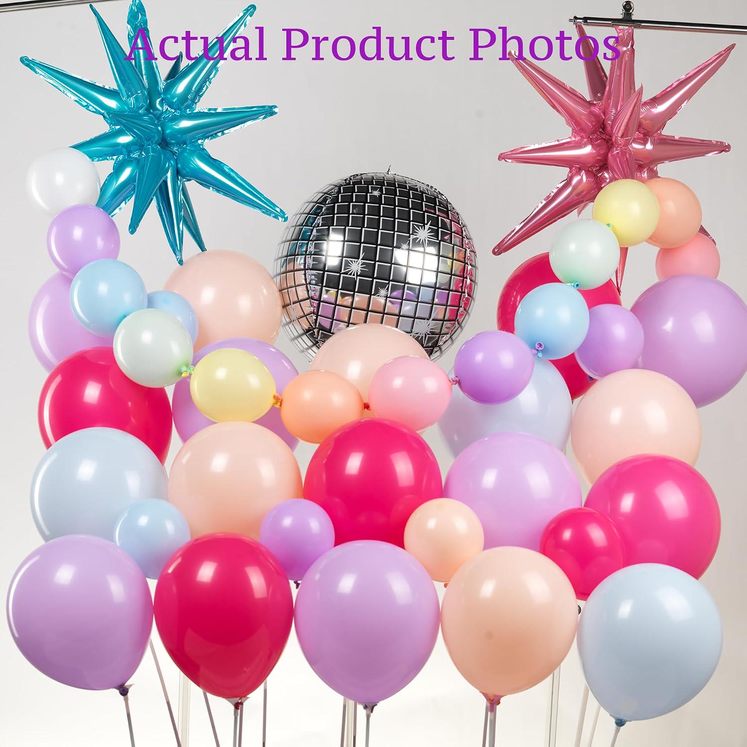 Pink Purple Balloon Garland Kit | Disco Music Birthday Party Decor, Teen Backdrop