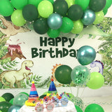 Dark Green Latex Balloons, Jungle Forest Party Decoration Supplies