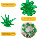 7Pcs Green Explosion Star Foil Balloons, 12 Point Star Burst Mylar Balloons, Birthday Wedding Party Decor