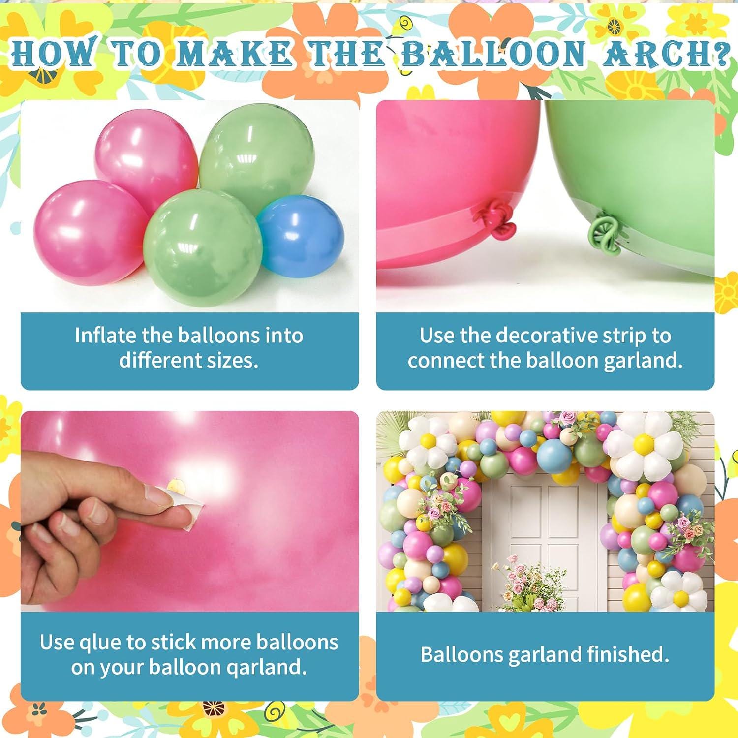 Daisy Balloon Garland Kit | Spring Floral Arch, Baby Shower Birthday Decor