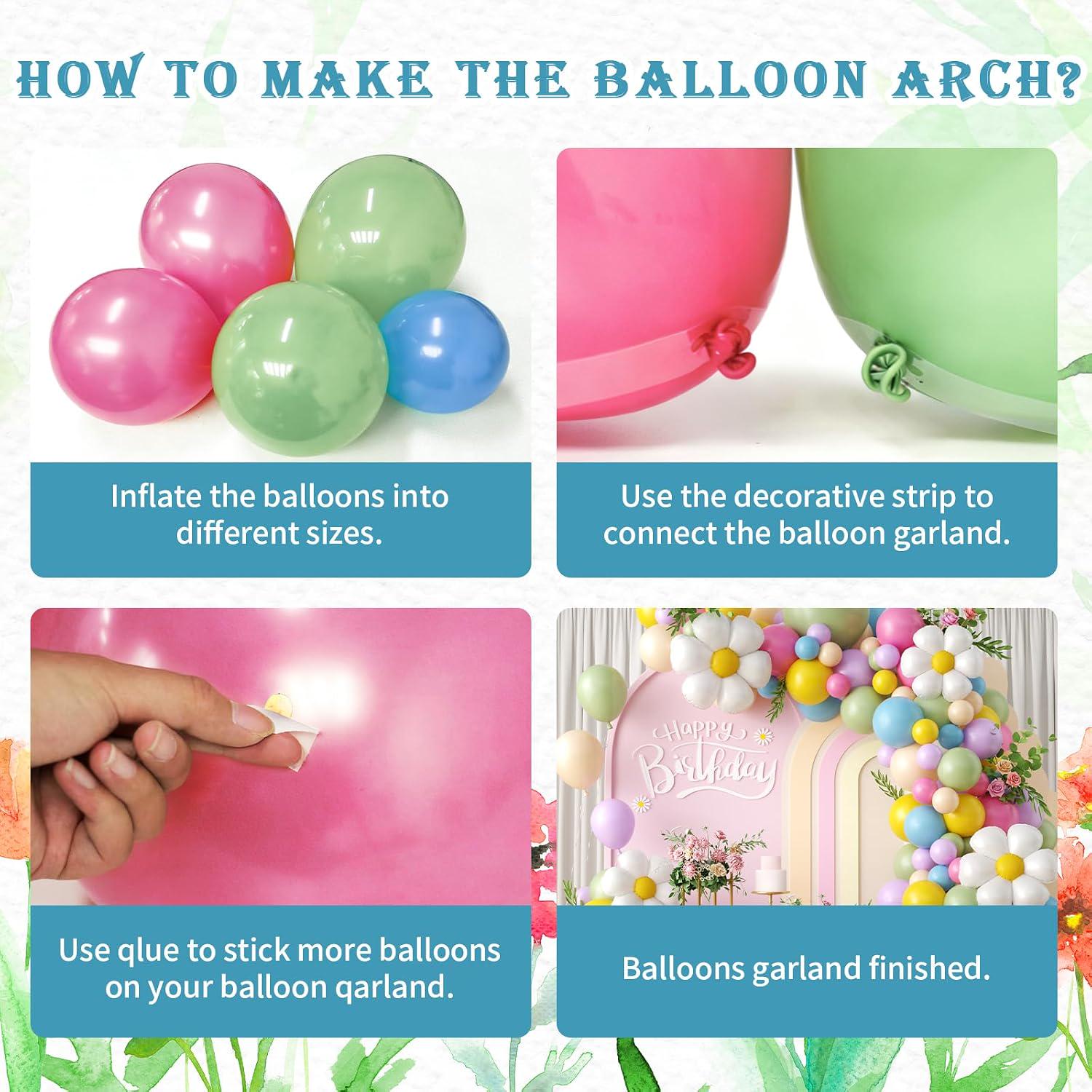 Daisy Flower Balloon Garland Kit | Spring Wildflower Arch, Baby Shower Decor