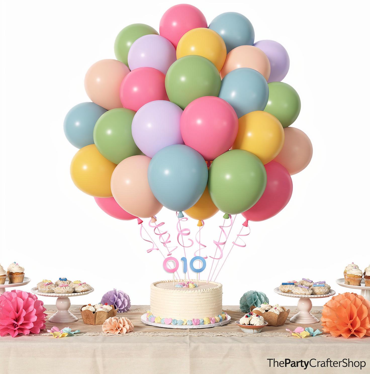 Pastel Flower Balloons | 12 Inch Spring Daisy Party Decor