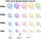 Pastel Rainbow Balloon Arch Kit | Macaron Garland for Unicorn Birthday, Baby Shower Decor