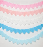 12Pack Heart Paper Streamers, 10Ft Crepe Garland, Multicolor Valentine Wedding Party Decoration