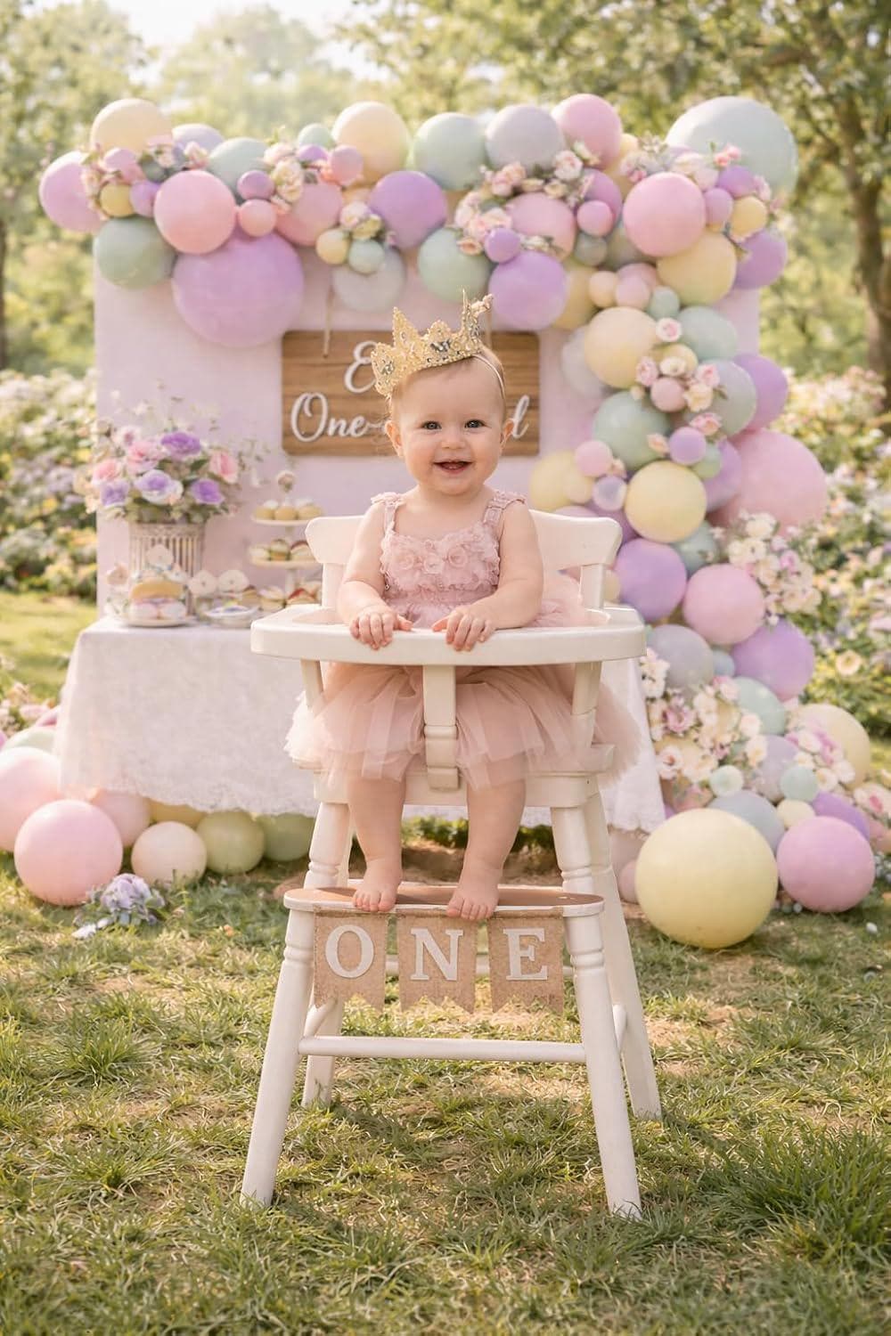 Pastel Garden Balloon Arch Kit | Girls Birthday, Tea Party, Baby Shower Decor